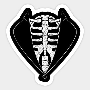 Skeleton Tuxedo Halloween Costume Sticker